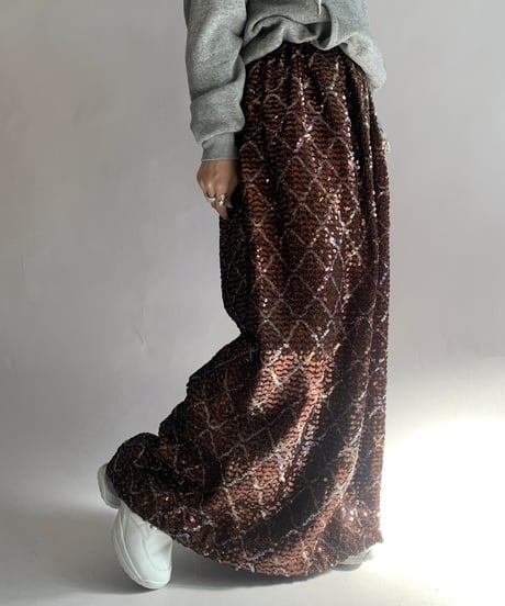【USED】 Spangle Long Skirt / 241124-027