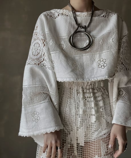 【RE;CIRCLE】 RE Crochet L/S Top⑧/20220317-013