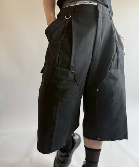 【RE;CIRCLE】 Re Suit Double Knee Shorts / 250612-003