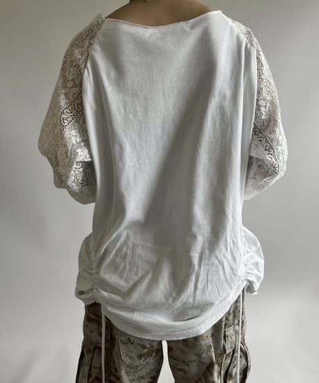 【RE;CIRCLE】 RE Lace Switching Raglan T-Shirt / 250605-003