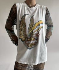 【USED】   Made in USA HARLEY- DAVIDSON Cut off Tank Top /250510-003