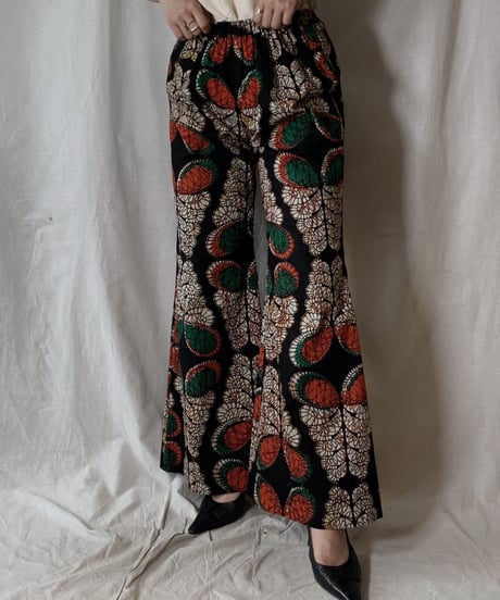 【RE;CIRCLE】 RE African Batik Flare Pants③/210428-014