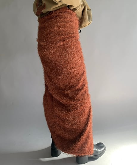 【USED】 Dead Stock COU COO Pile Long Skirt / 241124-011