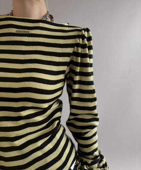 【RE;CIRCLE】 RE Border Top/ 260402-003