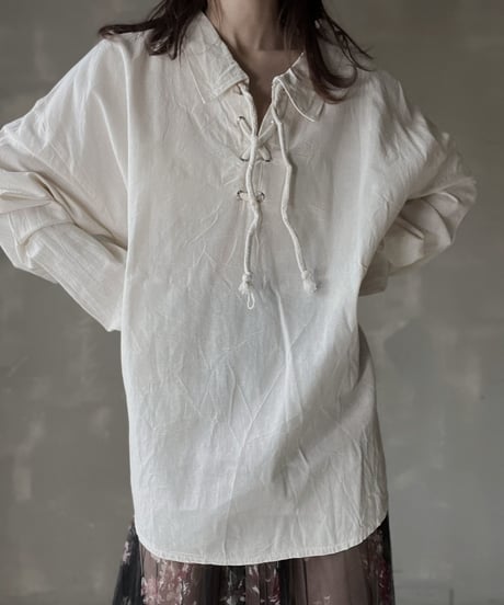 【USED】linen L/S Top/ 220312-006