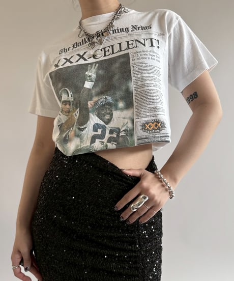 【USED】 90's News Paper T-Shirt/250510-083