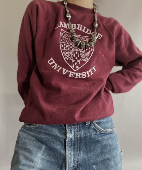【MEND】 Sweatshirt 'Cambridge University' Wine Red / 221203-010