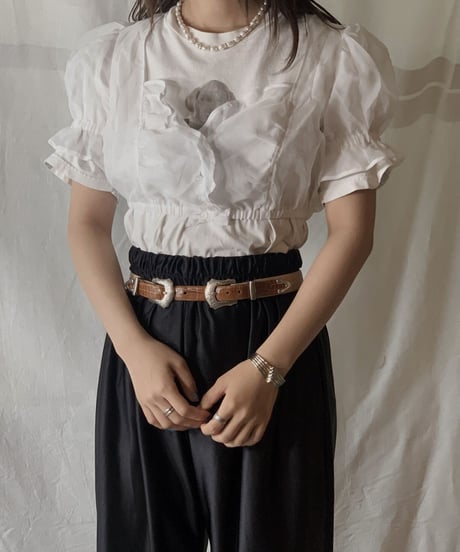 【USED】 See-through Tyrol Top /210604-011
