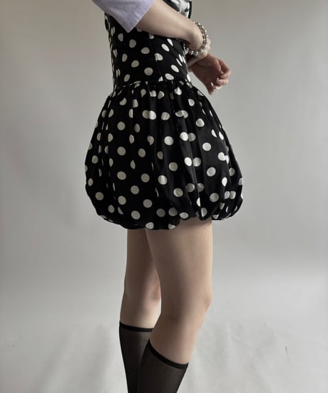【USED】  Dead Stock MISS CIRCLE Dot Pattern Camisole One-Piece   / 250531-017