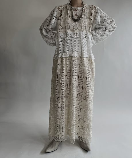 【RE;CIRCLE】 RE Crochet Lace One-piece / 220526-016