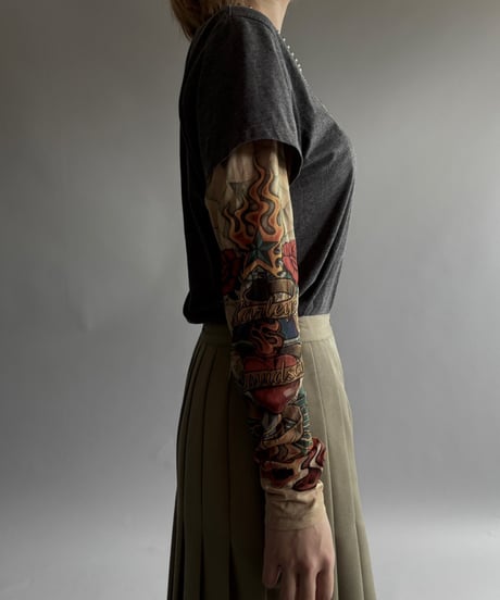 【USED】 HARLEY DAVIDSON TATTOO sleeve design top / 250913-012