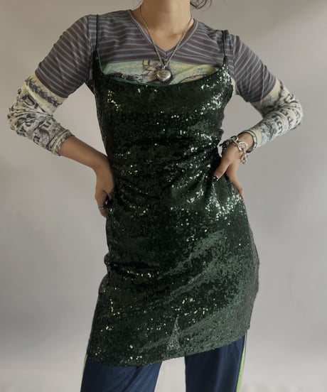 【USED】Spangle Camisole Top / 231009-006