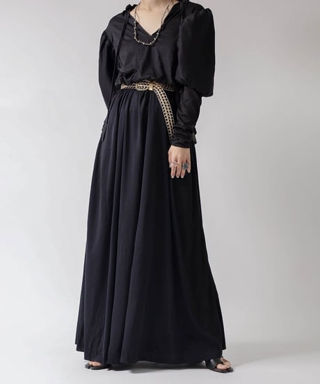 【USED】L/S Poly Dress ① / 220324-002