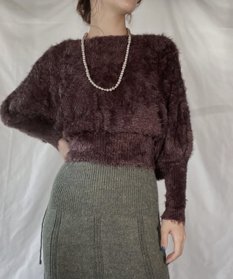 【USED】    Shaggy Knit Top/211216-022