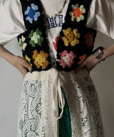 【RE;CIRCLE】 RE Lace × Crochet Shirt One-peice②/210801-070