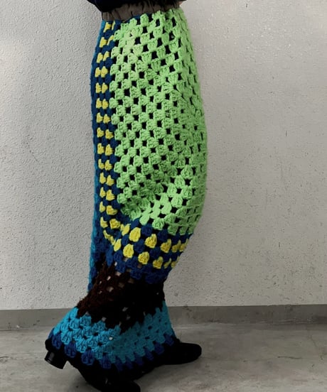 【RE;CIRCLE】 Granny Knit Long Skirt ① /210125-008