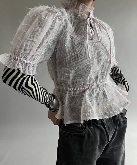 【USED】 Sheer Design S/S Top /240928-010