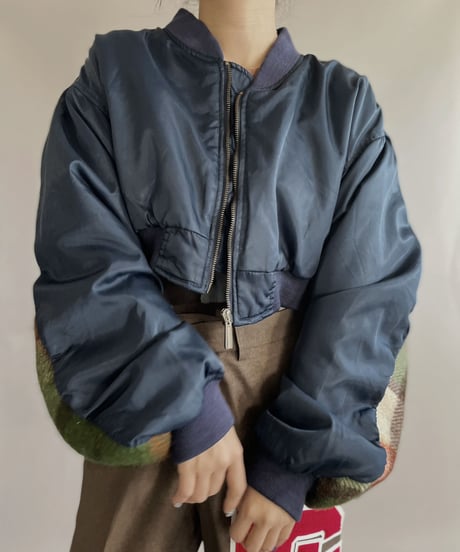 【RE;CIRCLE】 RE Short MA-1 Blanket Jacket Navy / 230112-020