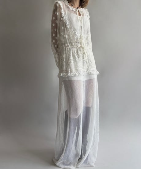 【USED】 Lace Patterned Long One-Piece/250906-025