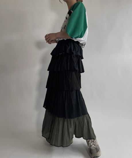 【RE;CIRCLE】 RE Tiered skirt / 220723-011