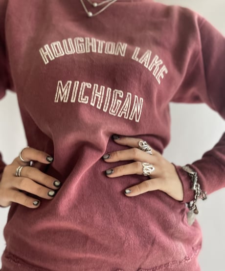 【USED】 Long Sleeved Sweatshirt 'Houghton Lake Michigan' / 221217-026