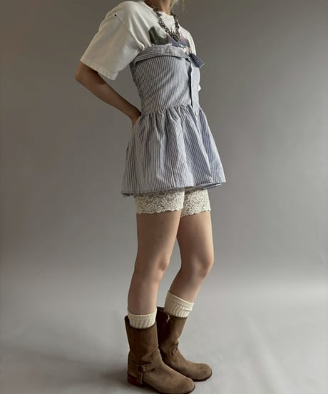 【RE;CIRCLE】  RE Stripe Shirt Mini One-Piece / 260611-005