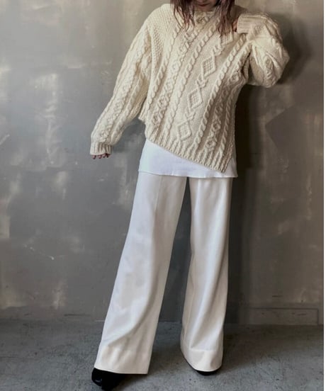 【RE;CIRCLE】Diagonal Cable Knit / 201112-019