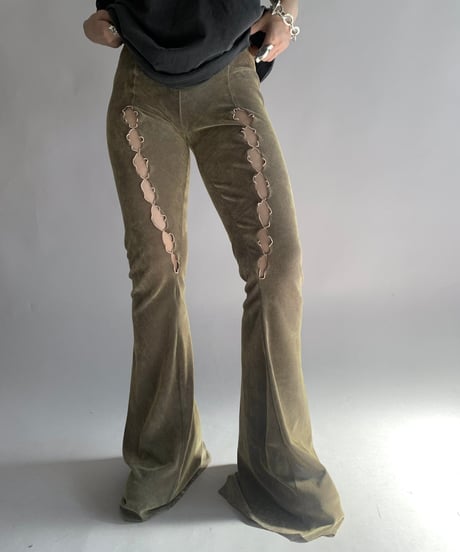 【USED】 Sheer Design Pail Flare Pants / 241124-016