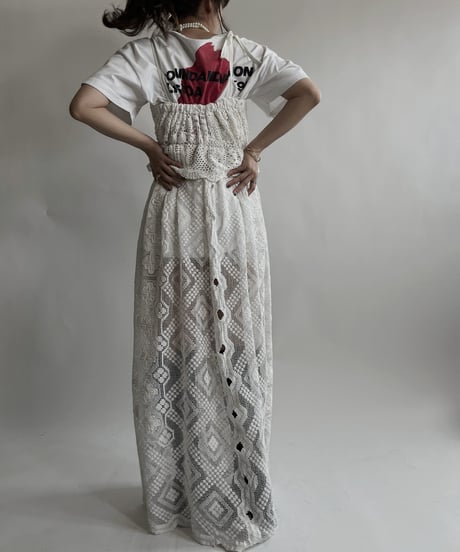 【RE;CIRCLE】 RE Crochet Lace Camisole One-piece / 220427-004