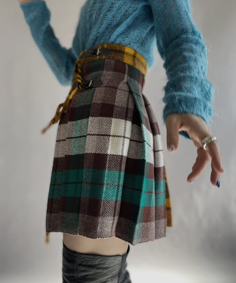 【RE;CIRCLE】 RE Pleats Blanket  Skirt / 230105-019