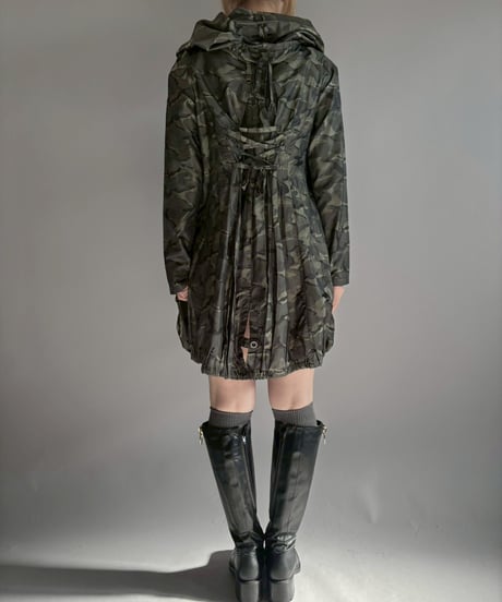 【USED】 MARITHE FRANCOIS GIRBAUD Camouflage Nylon Design Coat / 251227-017