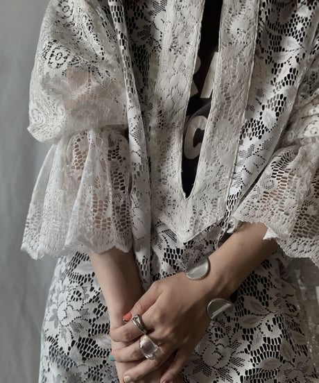 【RE;CIRCLE】 RE Lace Open Collar One-piece②/210630-015