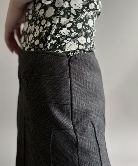 【USED】 Check Pattern Pleats Skirt /260425-019