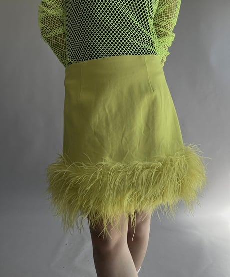 【USED】 Dead Stock KAREN MILLEN Fur Mini Skirt / 241019-011
