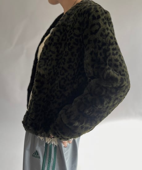 【USED】 Tally Weijl Leopard Patterned Fake Fur Jacket /241207-015