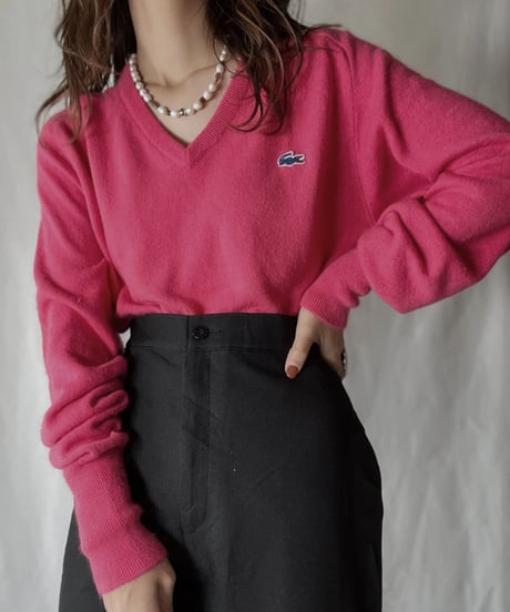 【USED】   LACOSTE Knit Top⑩/211126-026
