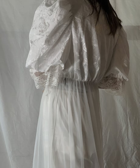 【USED】 Flower Patterned S/S Gown/210630-023