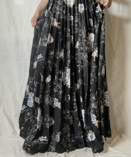 【USED】 EURO Poly Flower Patterned N/S Dress/210714-034