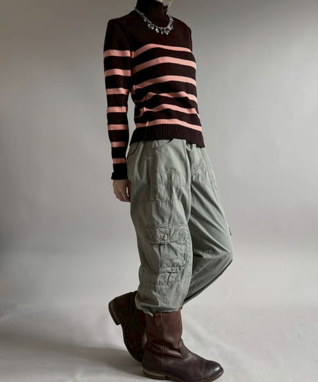 【USED】 Paul Smith Jeans Border Pattern Knit Top/ 260228-015