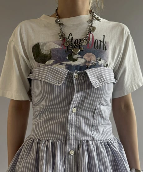 【RE;CIRCLE】  RE Stripe Shirt Mini One-Piece / 260611-005