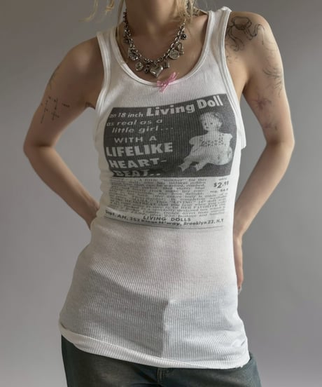 【USED】 Hanes Ribbed Tank Top / 2560613-013