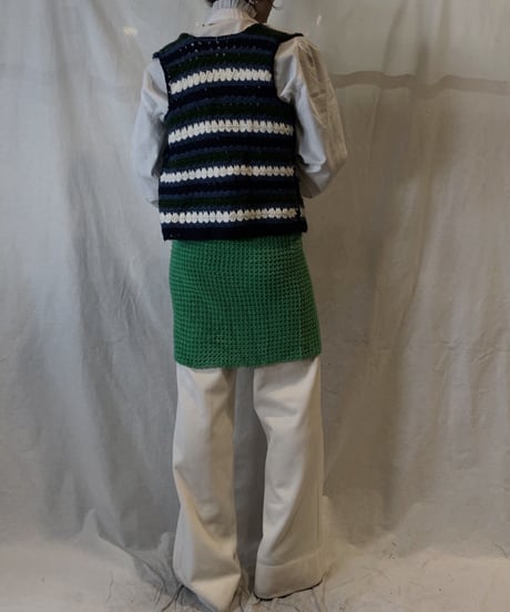 【USED】Crochet Knit Vest/210217-061