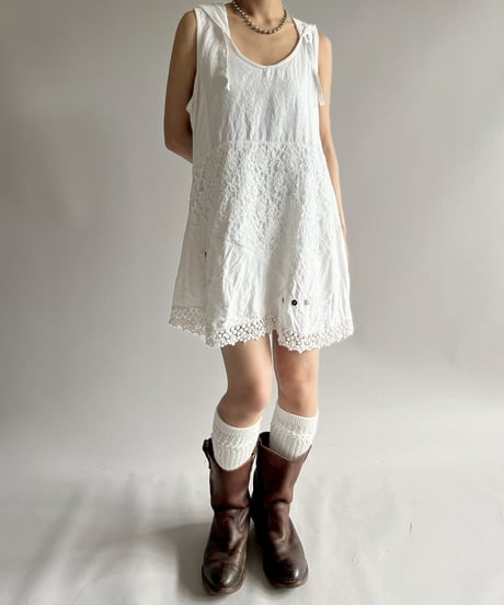【USED】 Lace Pattern Hooded One-Piece / 250726-006