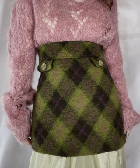 【USED】 Wool Skirt made in Italy / 220107-003