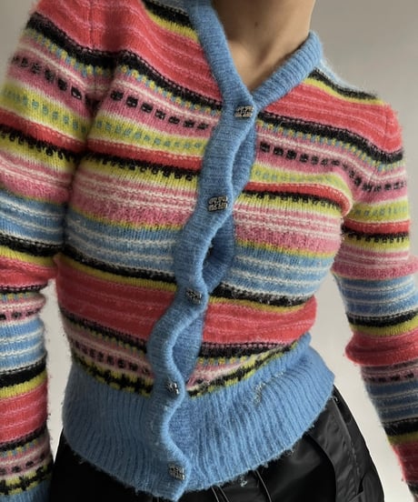 【USED】  GANNI Patterned Knit Cardigan /241214-025