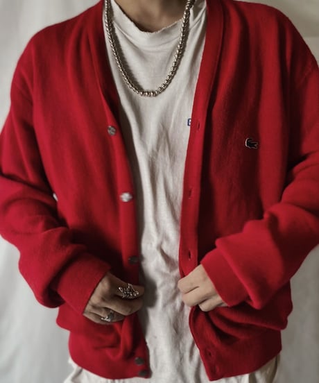 【USED】   LACOSTE Knit Cardigan⑤/210930-036