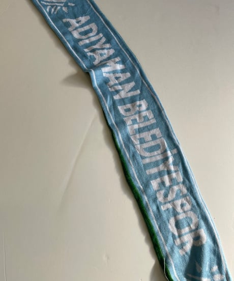 【USED】 Double Face Knit Soccer Muffler Light Blue × Green / 230206-007