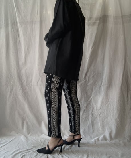 【RE;CIRCLE】 RE Lace Up Silk Pull Over Shirt① /210613-005