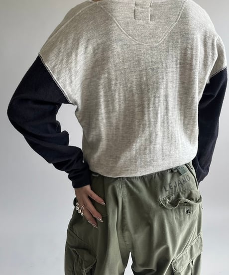 【USED】 Made in USA 60's Wilson × Duofold Henley Neck Top /250220-006