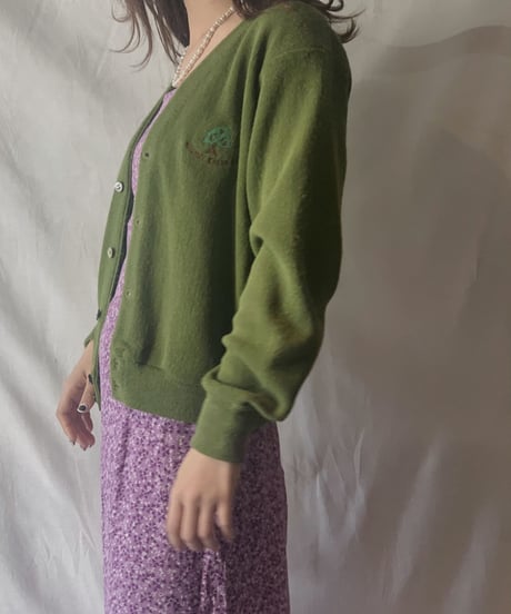 【USED】 Acrylic Knit Cardigan① /210303-001